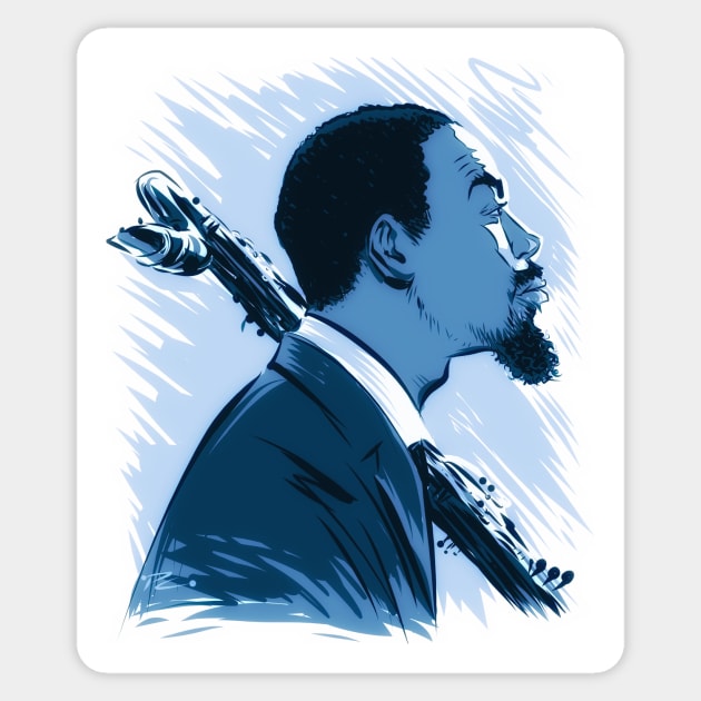 Eric Dolphy - An illustration by Paul Cemmick Sticker by PLAYDIGITAL2020